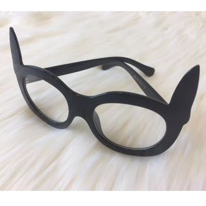 CAT EAR CLEAR BLACK EYEGLASSES HALLOWEEN
